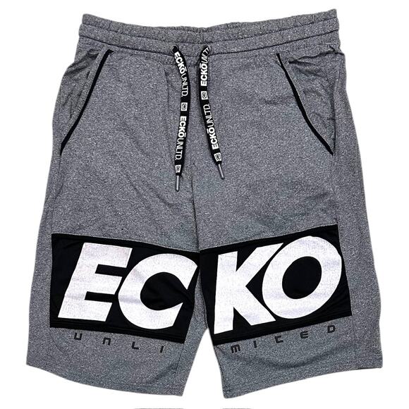 Ecko Unlimited Other - Ecko Unltd Men's Flyknit Marled Colorblock Activewear Shorts in Grey Marled